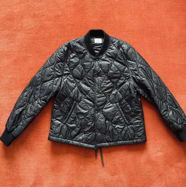 Save Khaki SAVE KHAKI black nylon quilted bomber