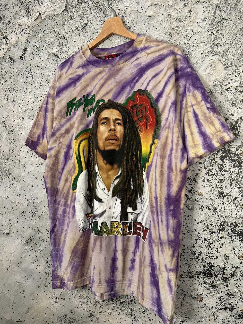 Bob Marley × Rap Tees × Vintage Vintage Rare 90s … - image 2