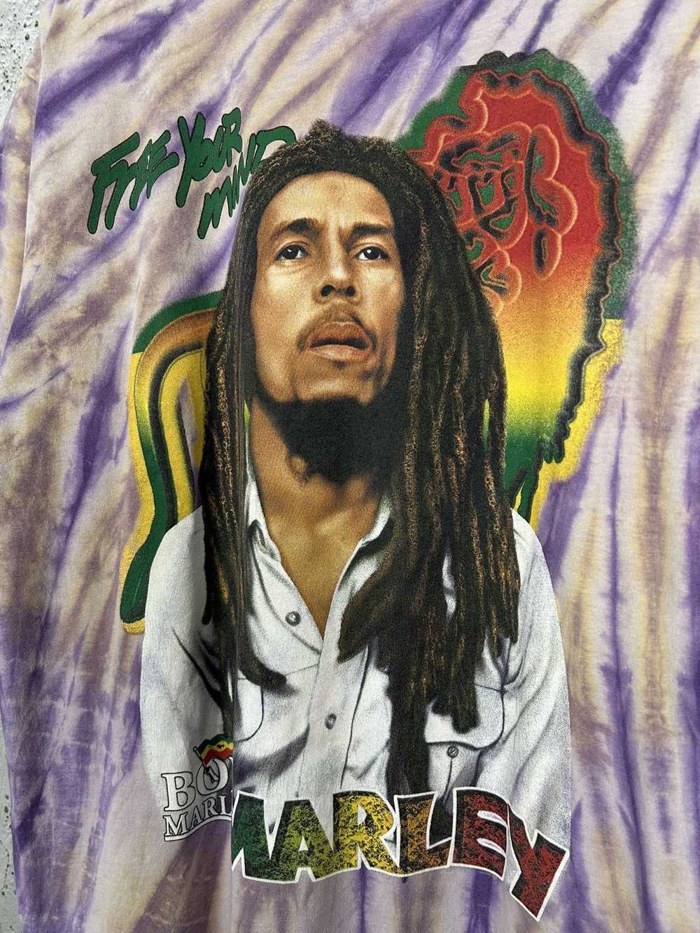 Bob Marley × Rap Tees × Vintage Vintage Rare 90s … - image 3