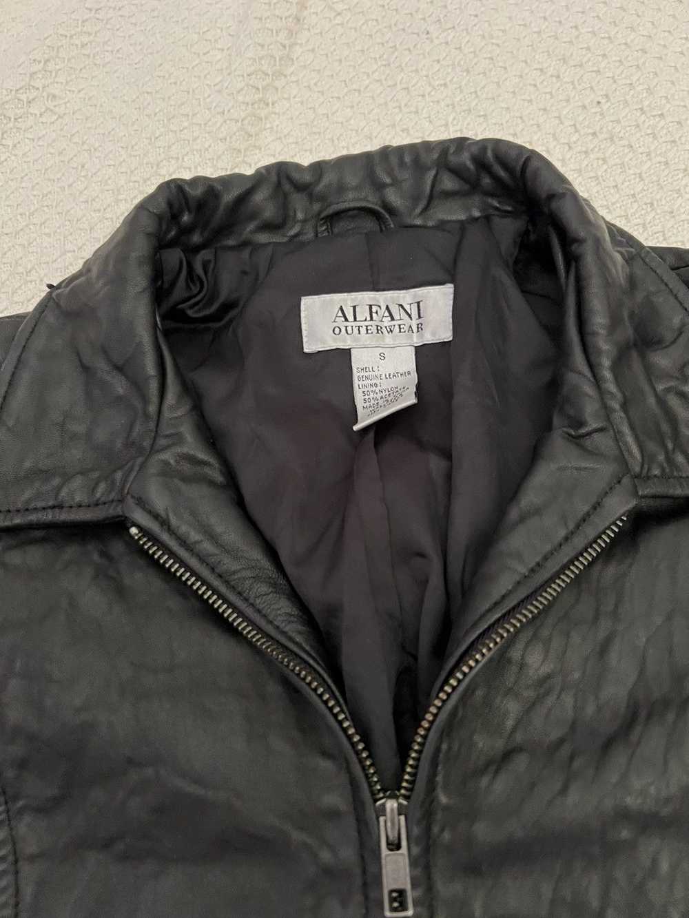 Alfani vintage 1990s Black leather jacket by Alfa… - image 3