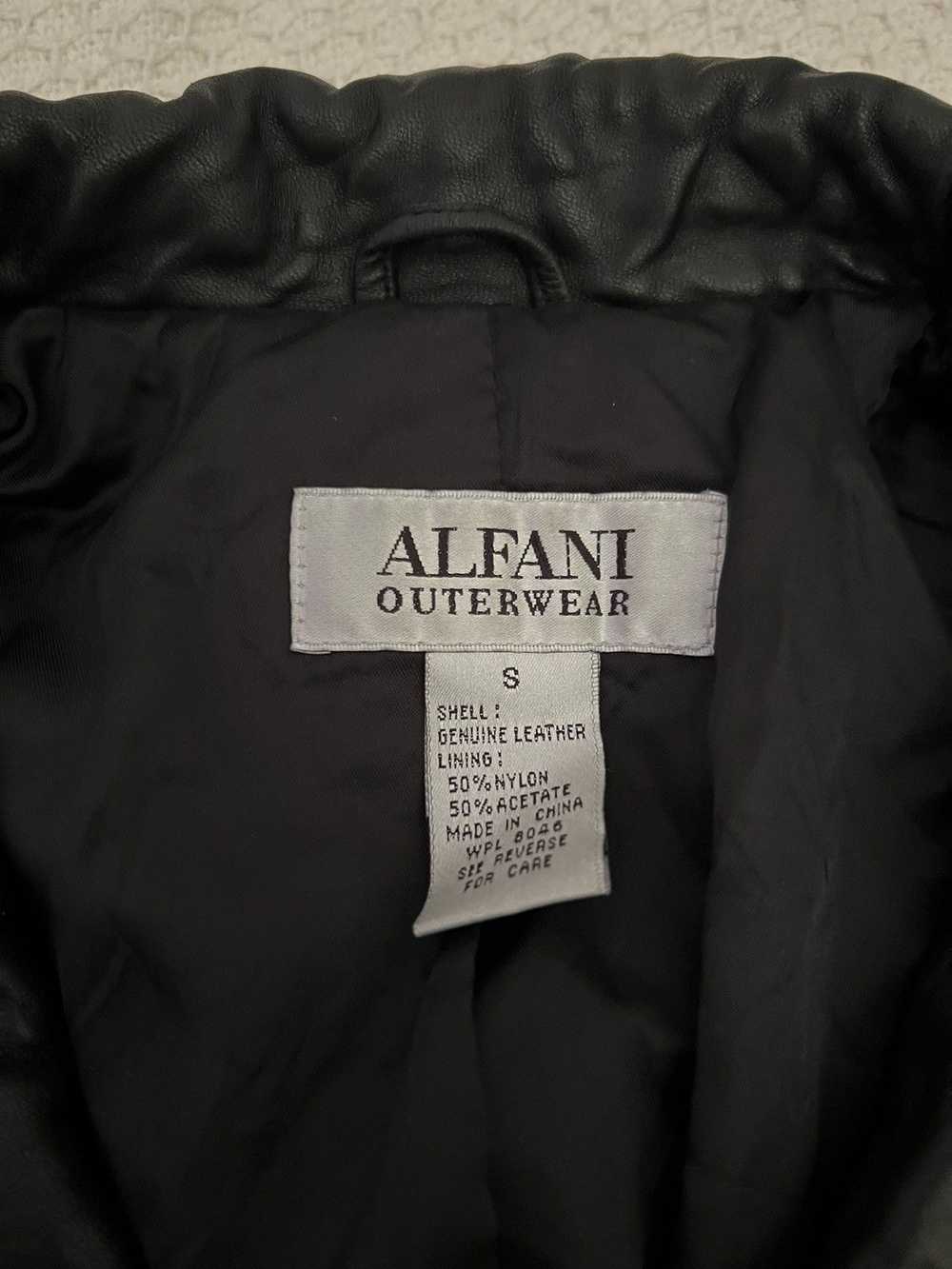 Alfani vintage 1990s Black leather jacket by Alfa… - image 4