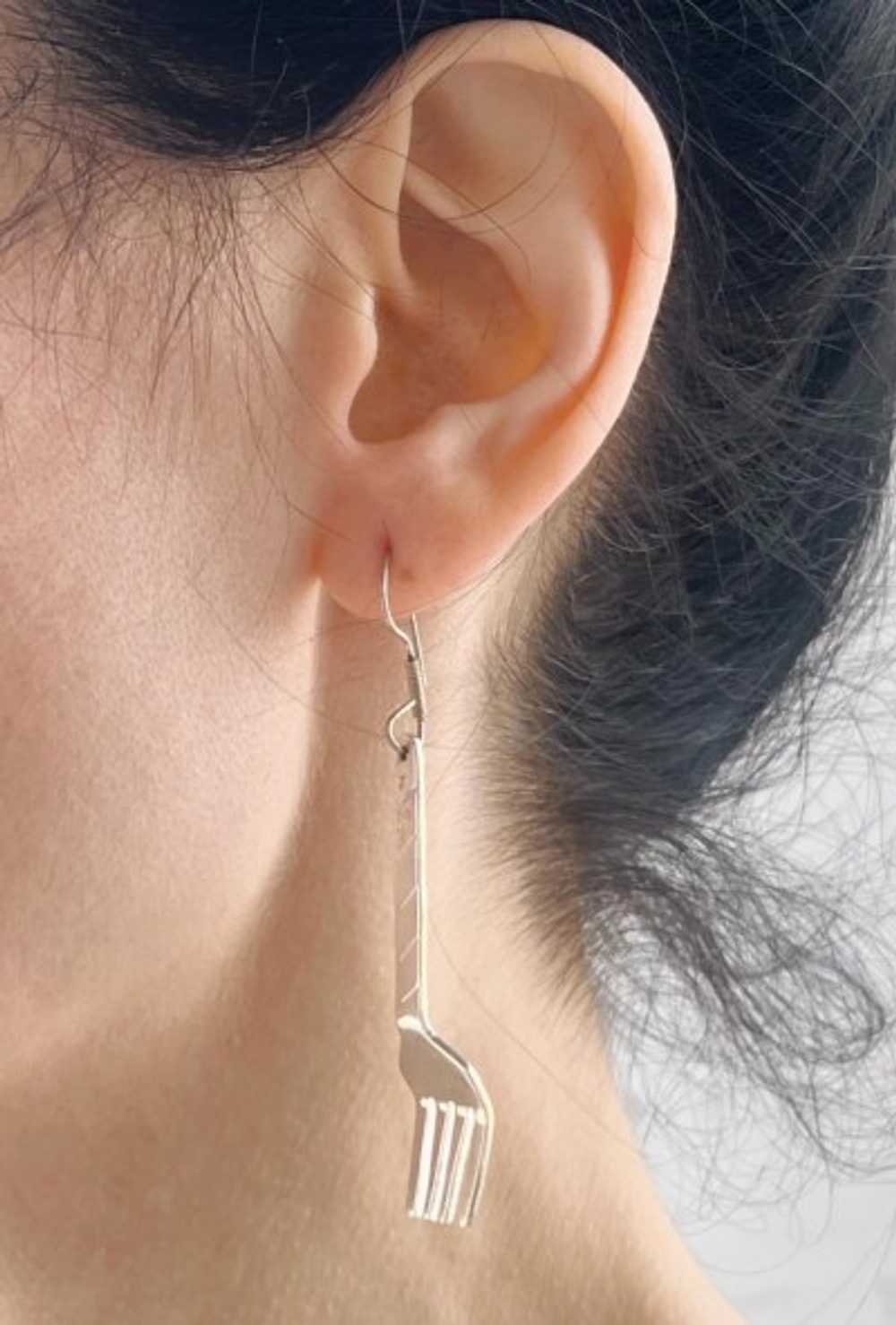 sterling silver 925 fork it earrings - image 2