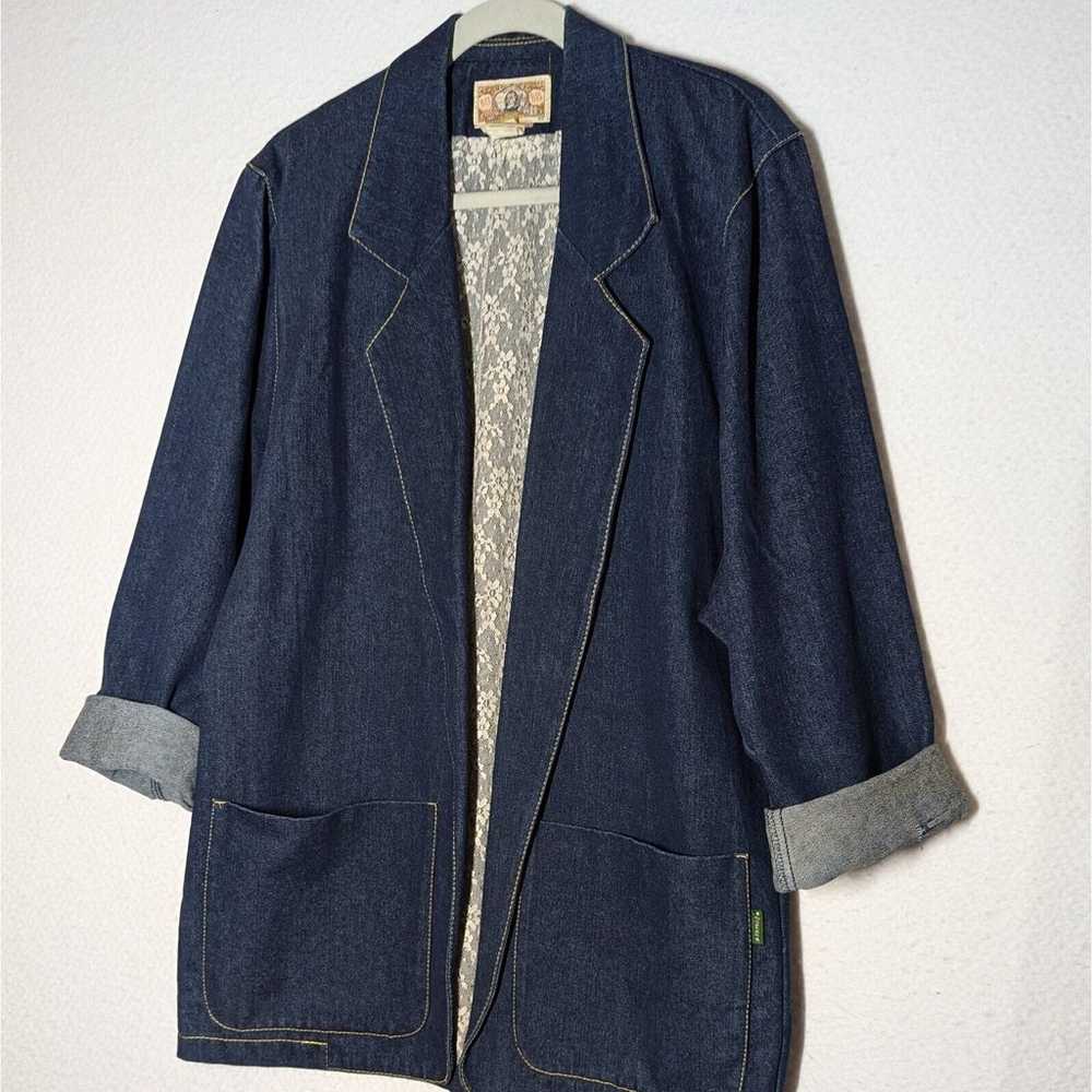 Vtg 80s BIS BIS Denim Jacket Women Sz Small / Med… - image 2