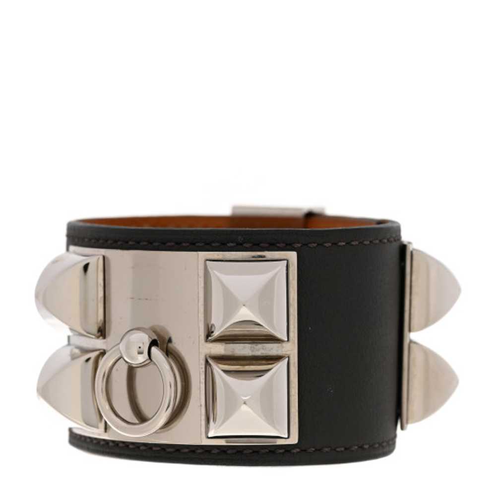 HERMES Swift Collier De Chien CDC Bracelet S Etain - image 1