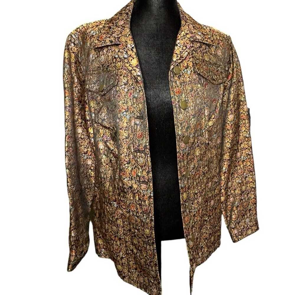 Coldwater Creek Blazer Womens Medium Floral Geome… - image 5