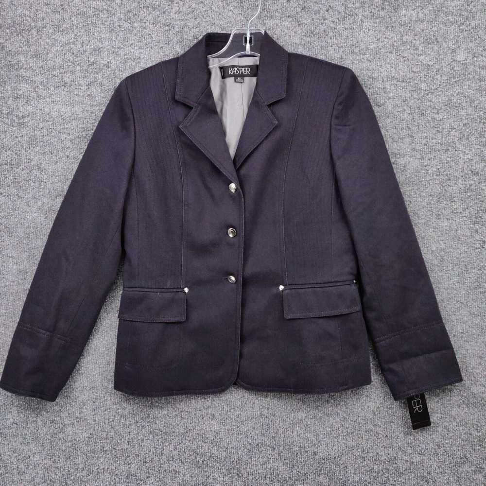 Kasper Kasper Blazer Womens 6P Petite Black Singl… - image 1