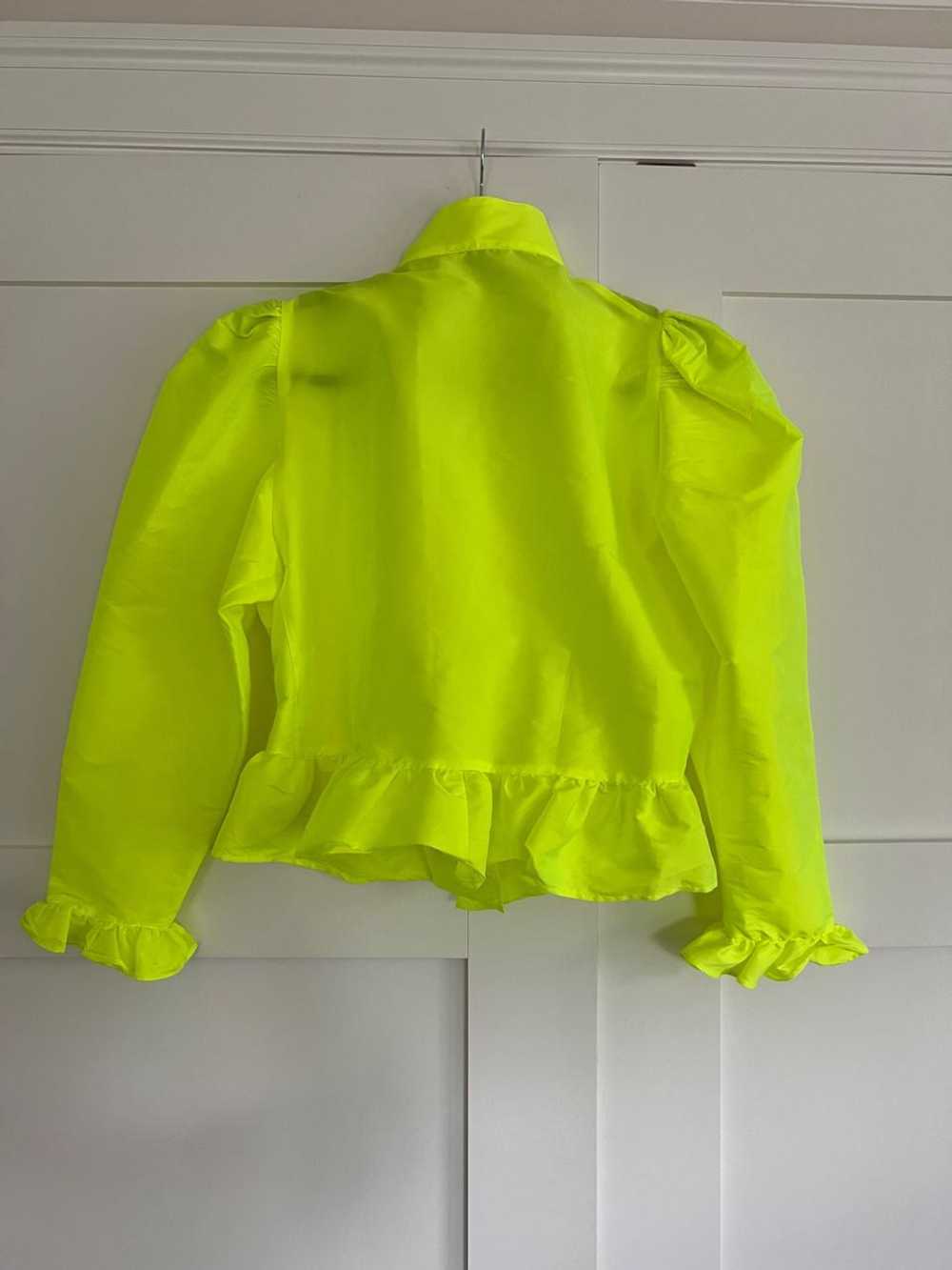 Batsheva Neon puff shoulder blouse (10) | Used,… - image 2