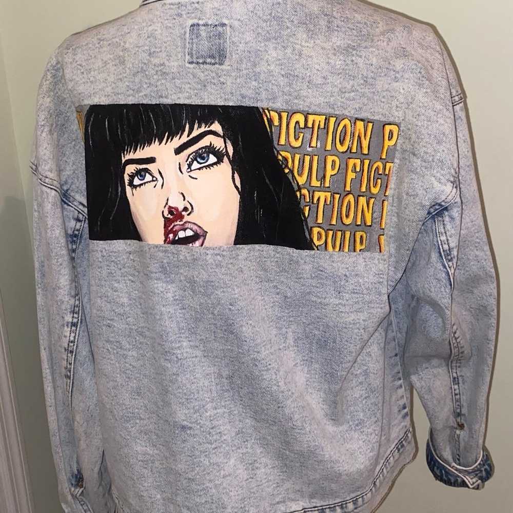 Hand painted pulp fiction jacket - image 1