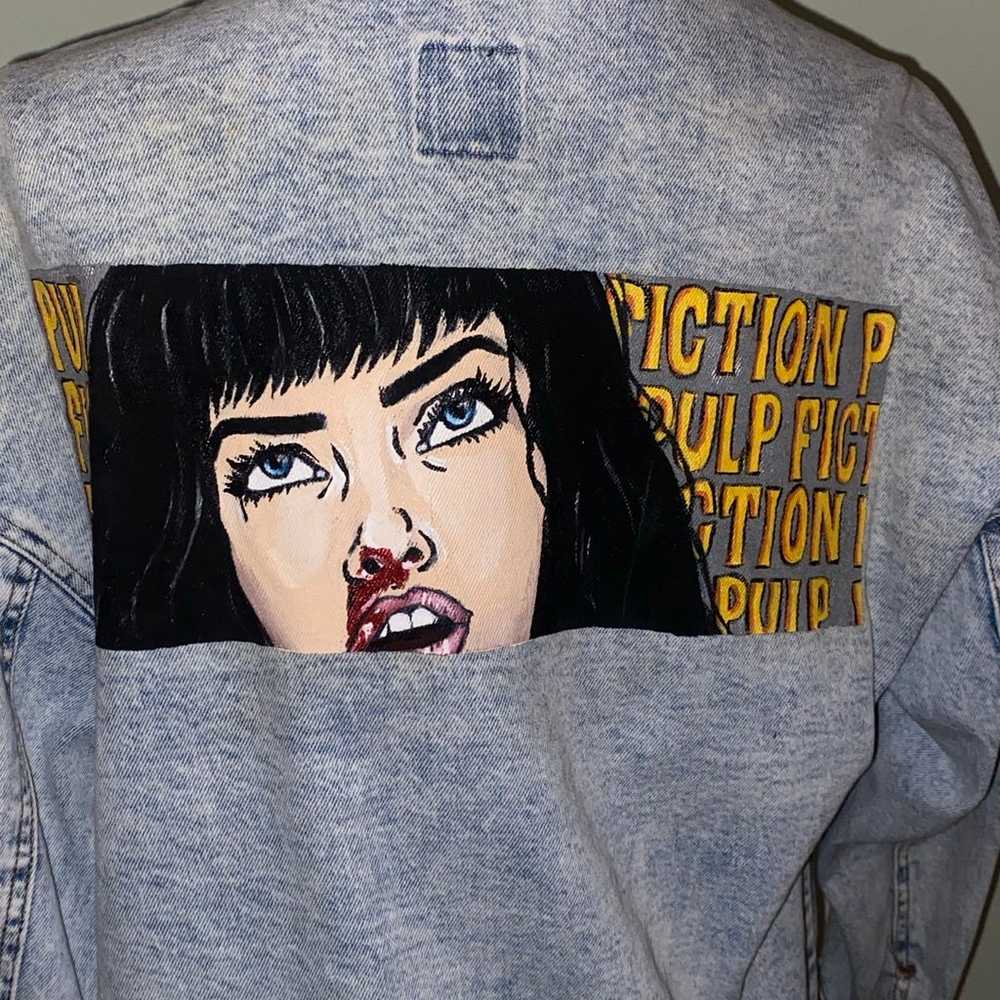 Hand painted pulp fiction jacket - image 2