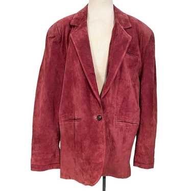 Vintage Suede Leather Hunt Club Suede Blazer Jack… - image 1