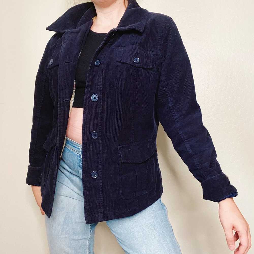 Vintage Y2K Sonoma Navy Blue Corduroy Blazer Jack… - image 1