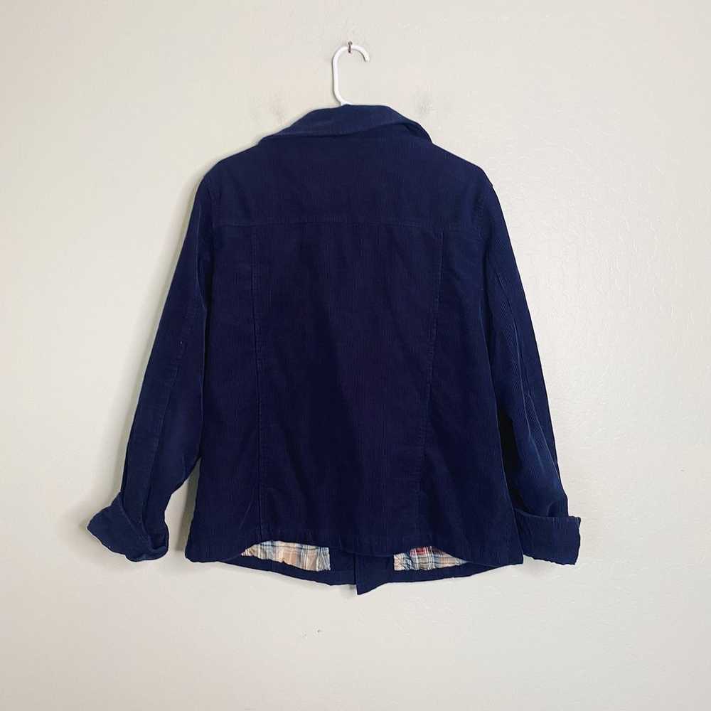 Vintage Y2K Sonoma Navy Blue Corduroy Blazer Jack… - image 4