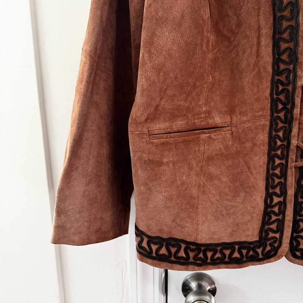 Bradley Bayou Vintage Brown Leather Blazer Jacket… - image 4