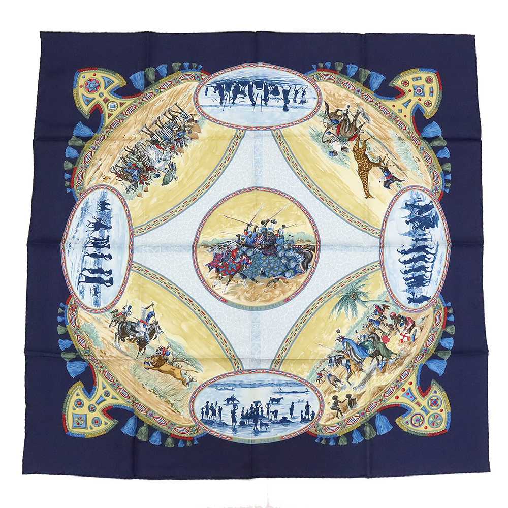 Hermes Carre90 Scarf Large Cavaliers Peuls Pool J… - image 1