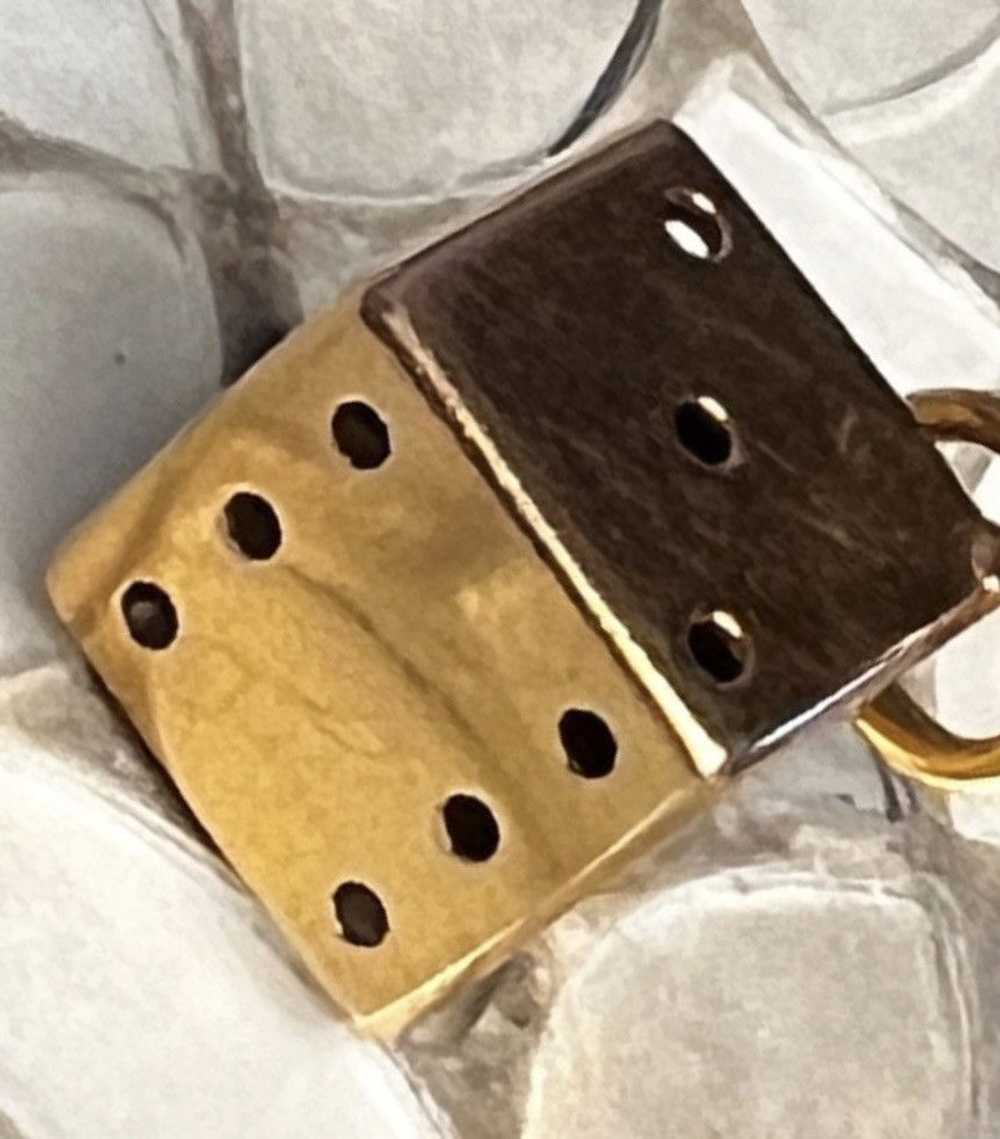 Gold 18K Gold 10mm Dice Pendant Charm - image 11