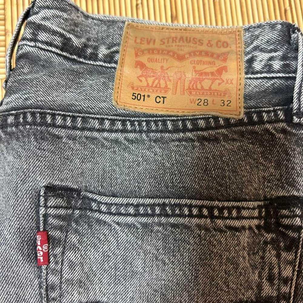 Levi's grey denim pants 501 CT cut-off denim - image 1