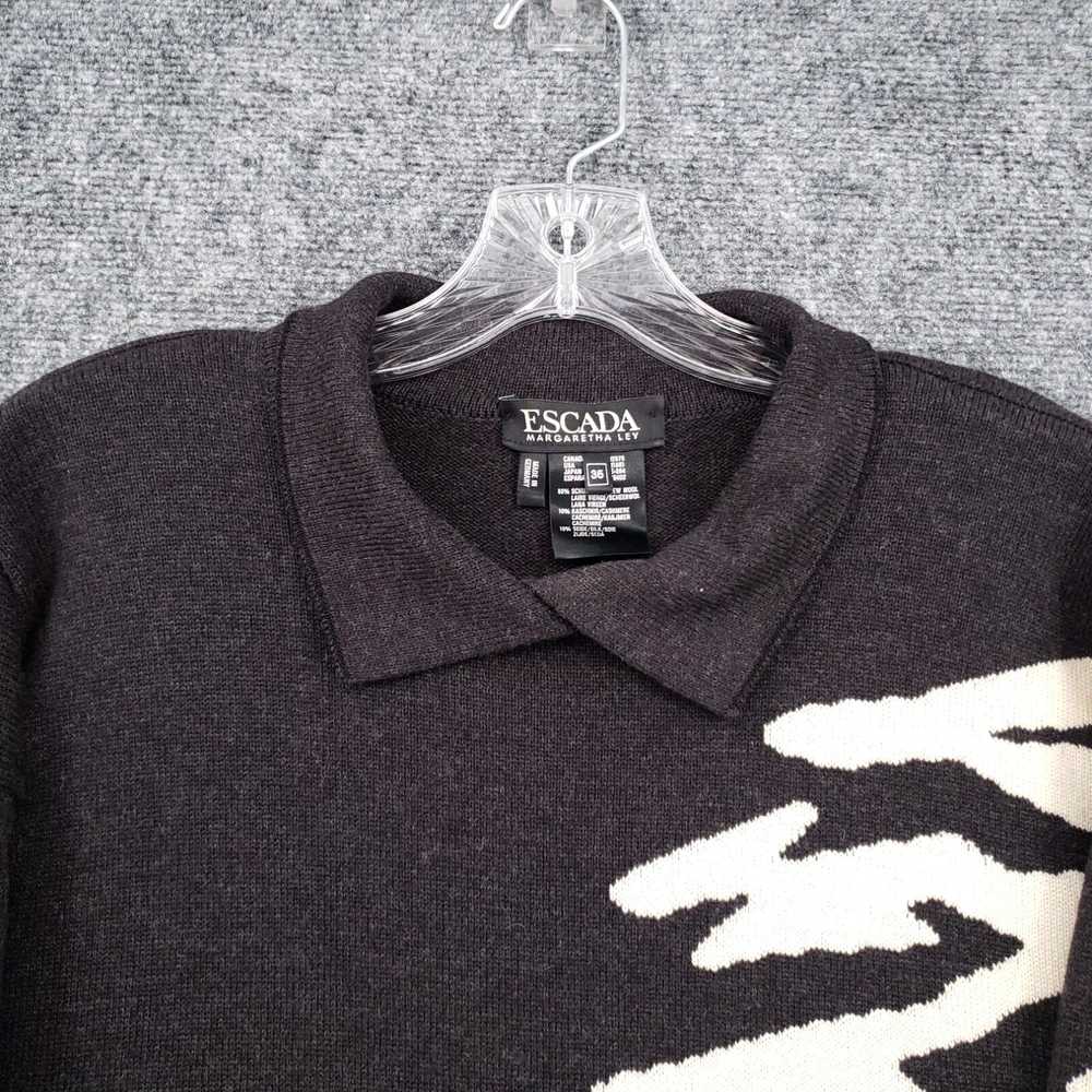 Escada Ecada Sweater Womens 36 Gray Wool Cashmere… - image 3