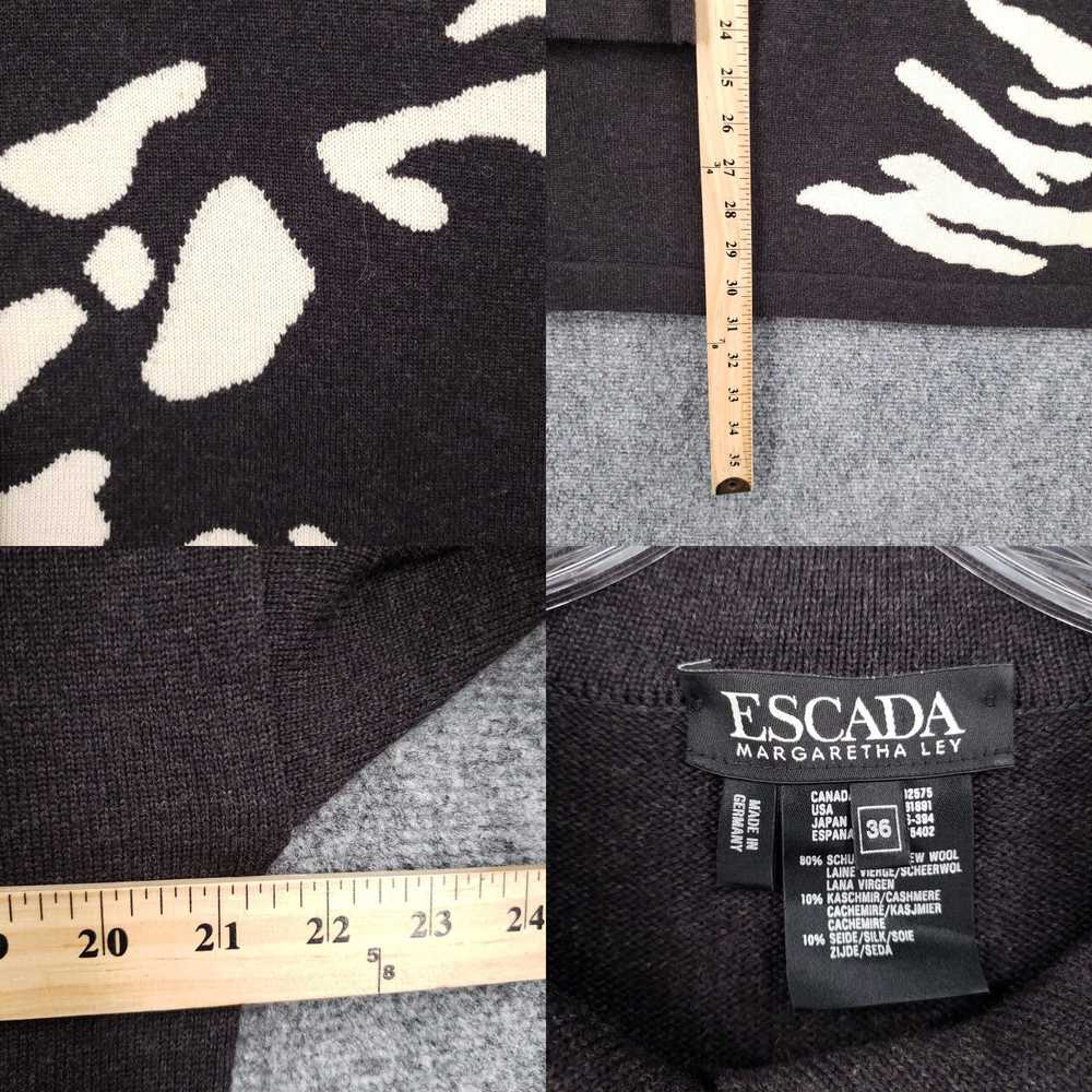 Escada Ecada Sweater Womens 36 Gray Wool Cashmere… - image 4