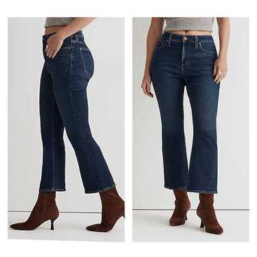 Madewell Curvy Mid Rise Kick Out Crop Jeans Colle… - image 1