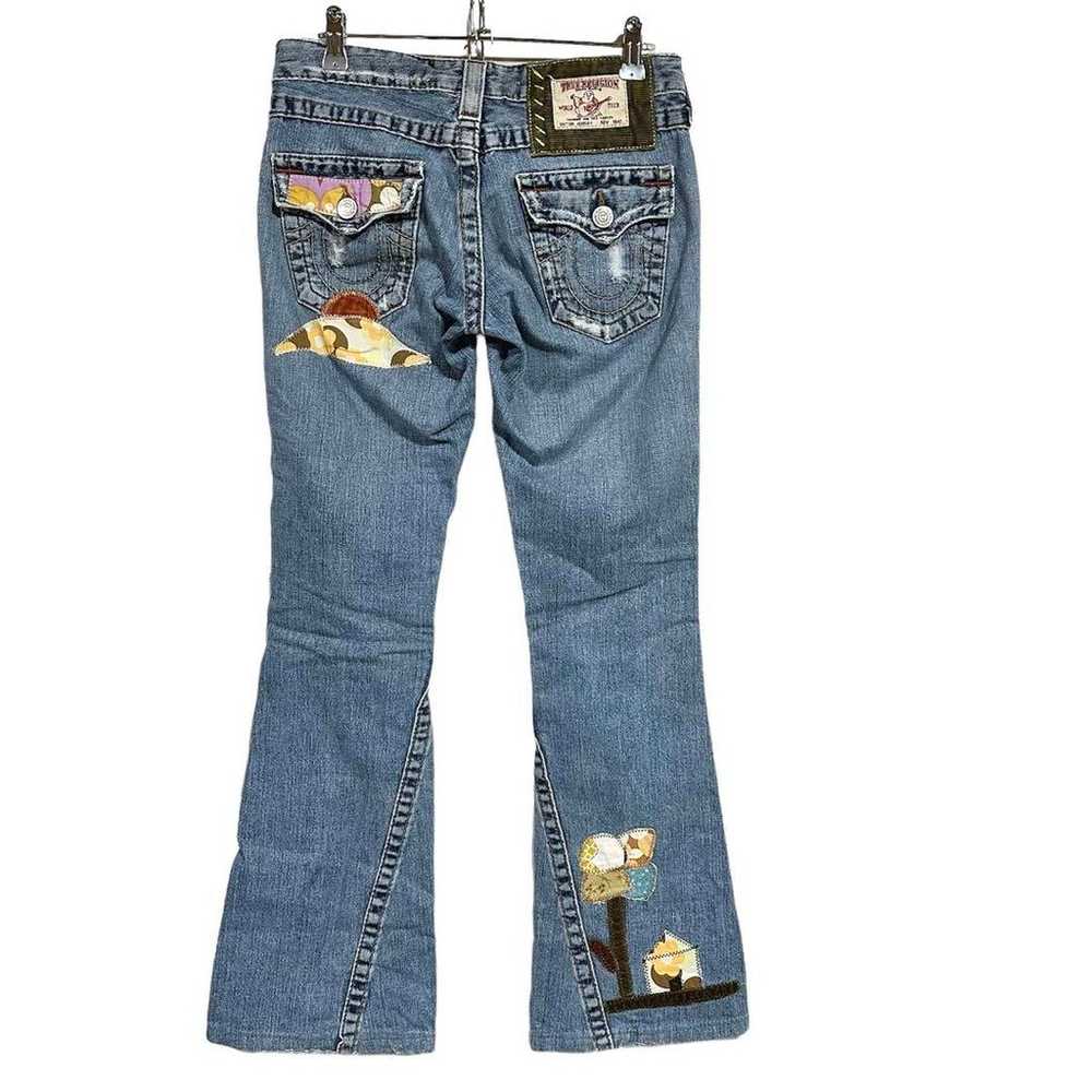 Rare "TRUE RELIGION" Patchwork Bootcut Denim Pant… - image 2