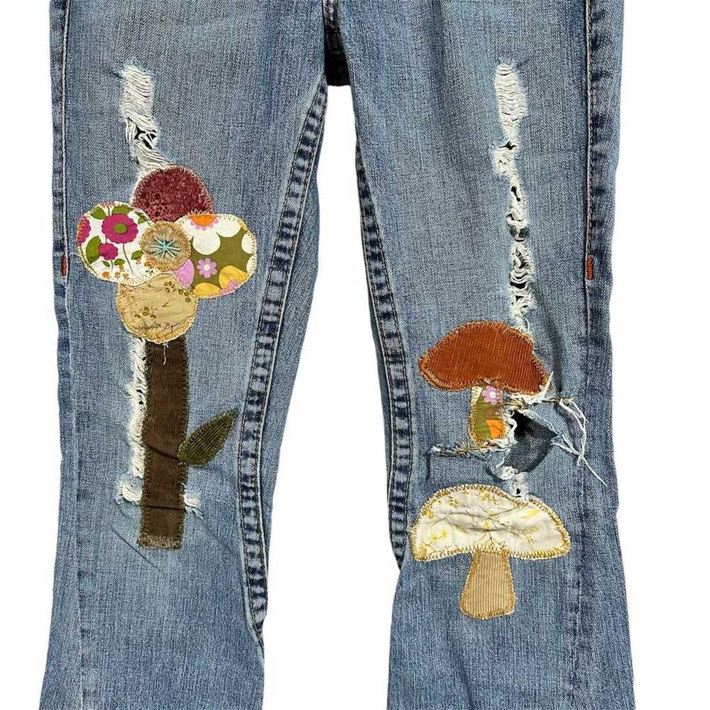 Rare "TRUE RELIGION" Patchwork Bootcut Denim Pant… - image 5