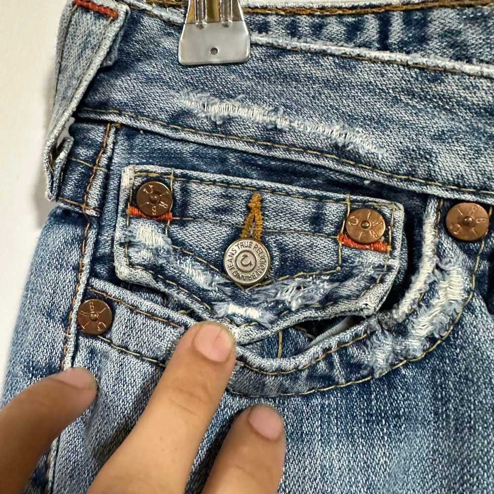 Rare "TRUE RELIGION" Patchwork Bootcut Denim Pant… - image 8