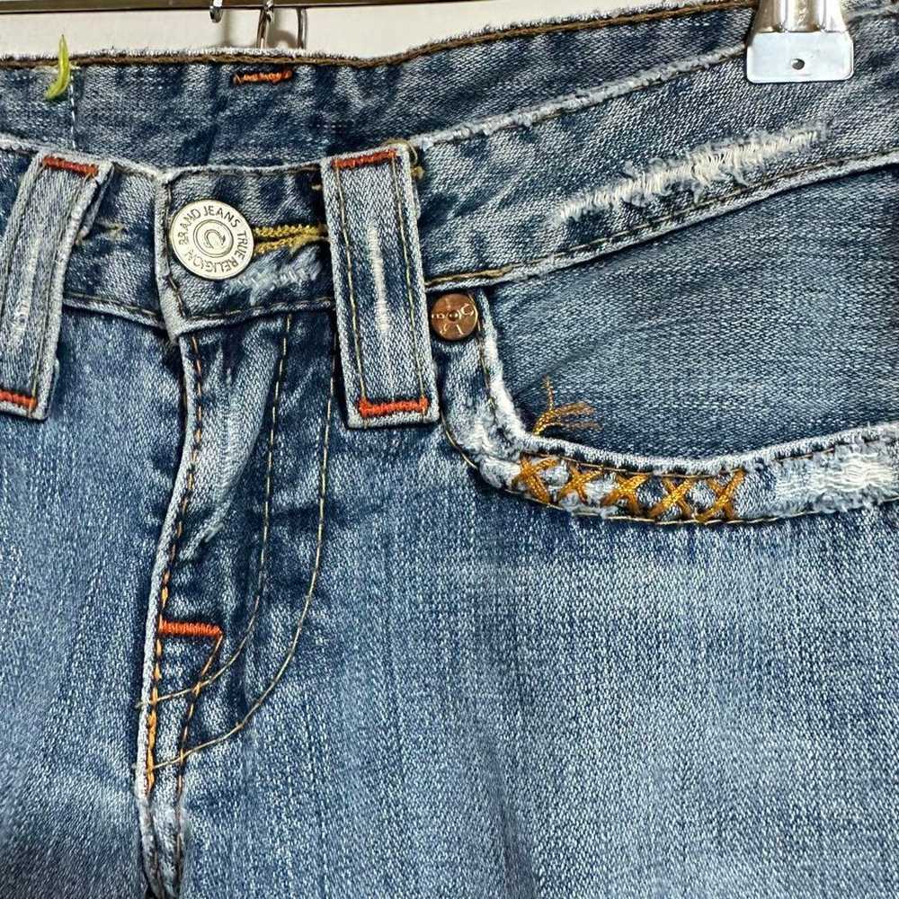 Rare "TRUE RELIGION" Patchwork Bootcut Denim Pant… - image 9