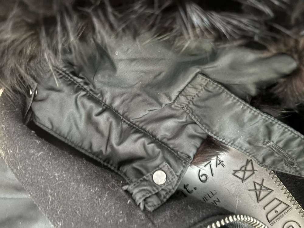 Prada prada nylon fur trim parka/trench coat - image 4