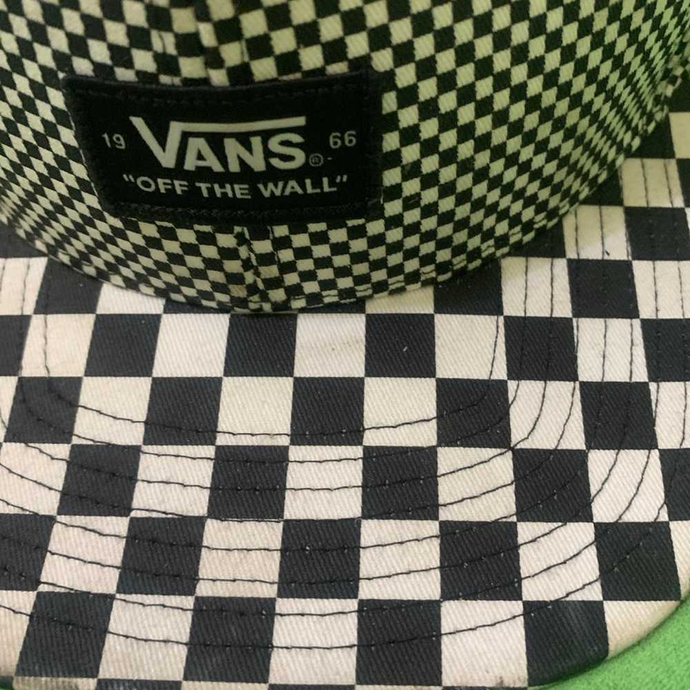 VANS HAT Mens VINTAGE AUTHENTIC Black/white Check… - image 11