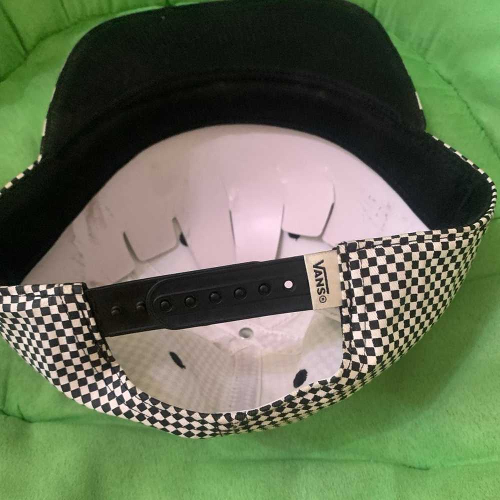 VANS HAT Mens VINTAGE AUTHENTIC Black/white Check… - image 2