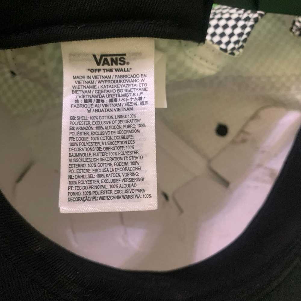 VANS HAT Mens VINTAGE AUTHENTIC Black/white Check… - image 5