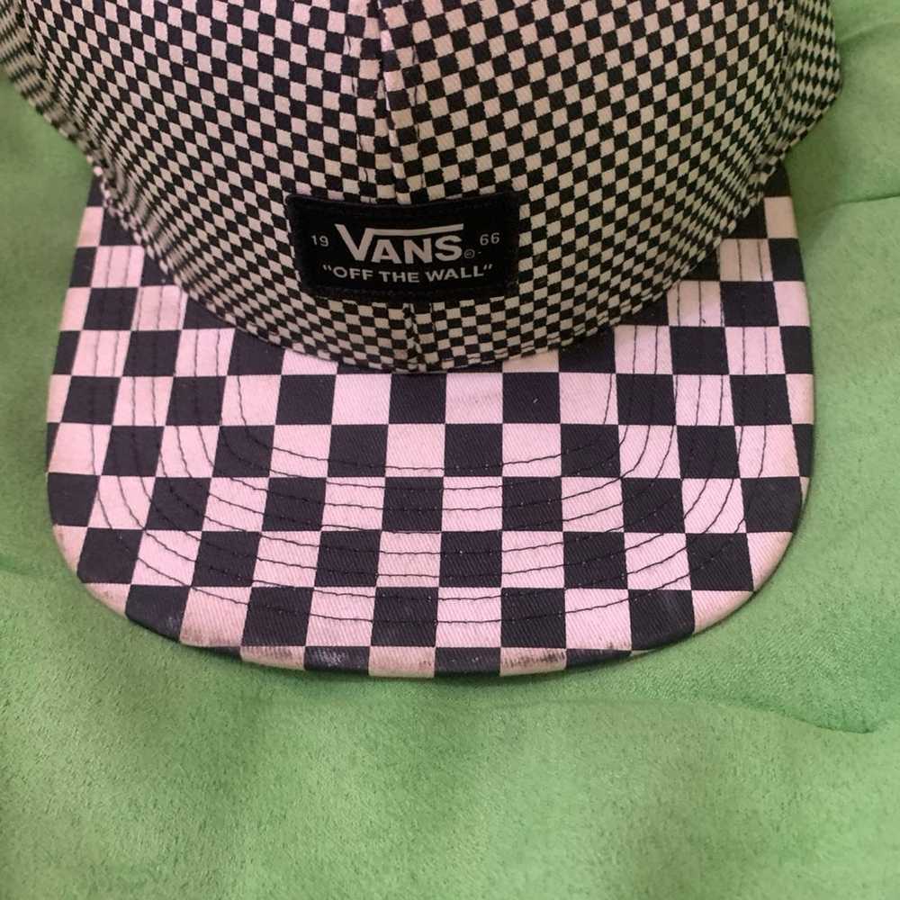 VANS HAT Mens VINTAGE AUTHENTIC Black/white Check… - image 7