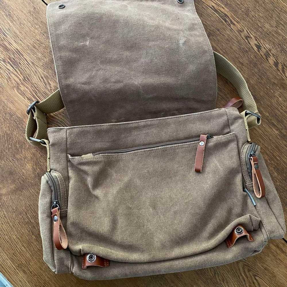 Large Messenger Bag Shoulder Bag Crossbody Canvas - image 2