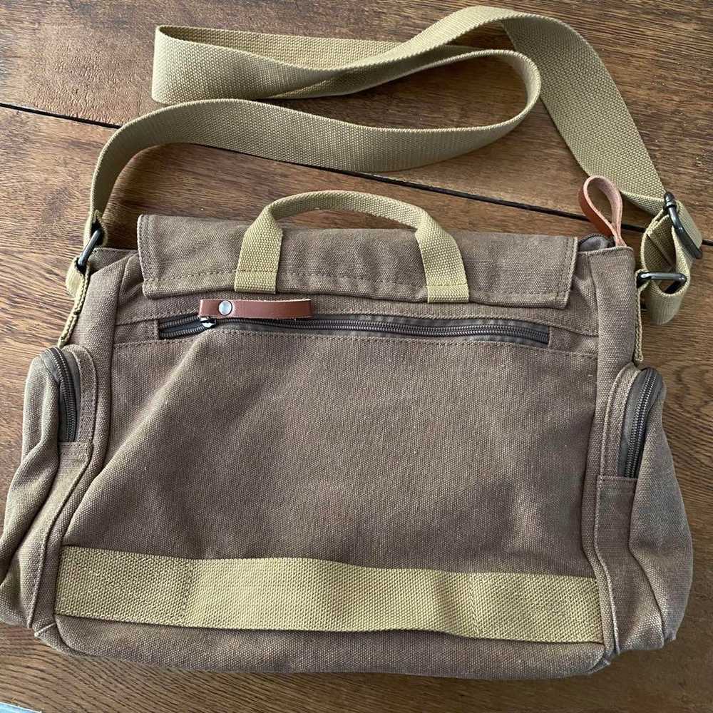 Large Messenger Bag Shoulder Bag Crossbody Canvas - image 5