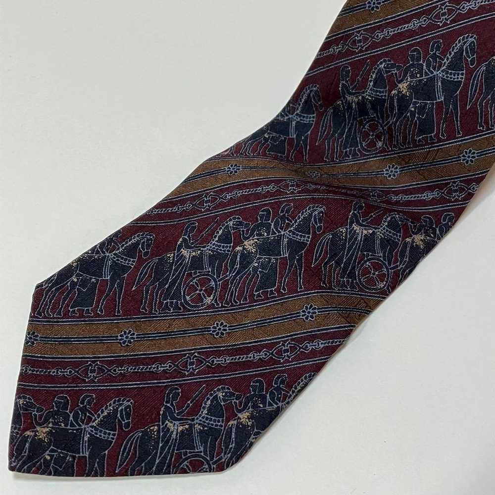 【Necktie Stripe Jacquard Design Silk Derby Tie Vi… - image 2