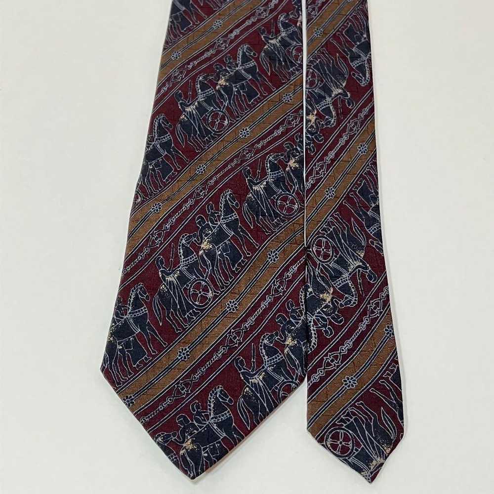 【Necktie Stripe Jacquard Design Silk Derby Tie Vi… - image 3