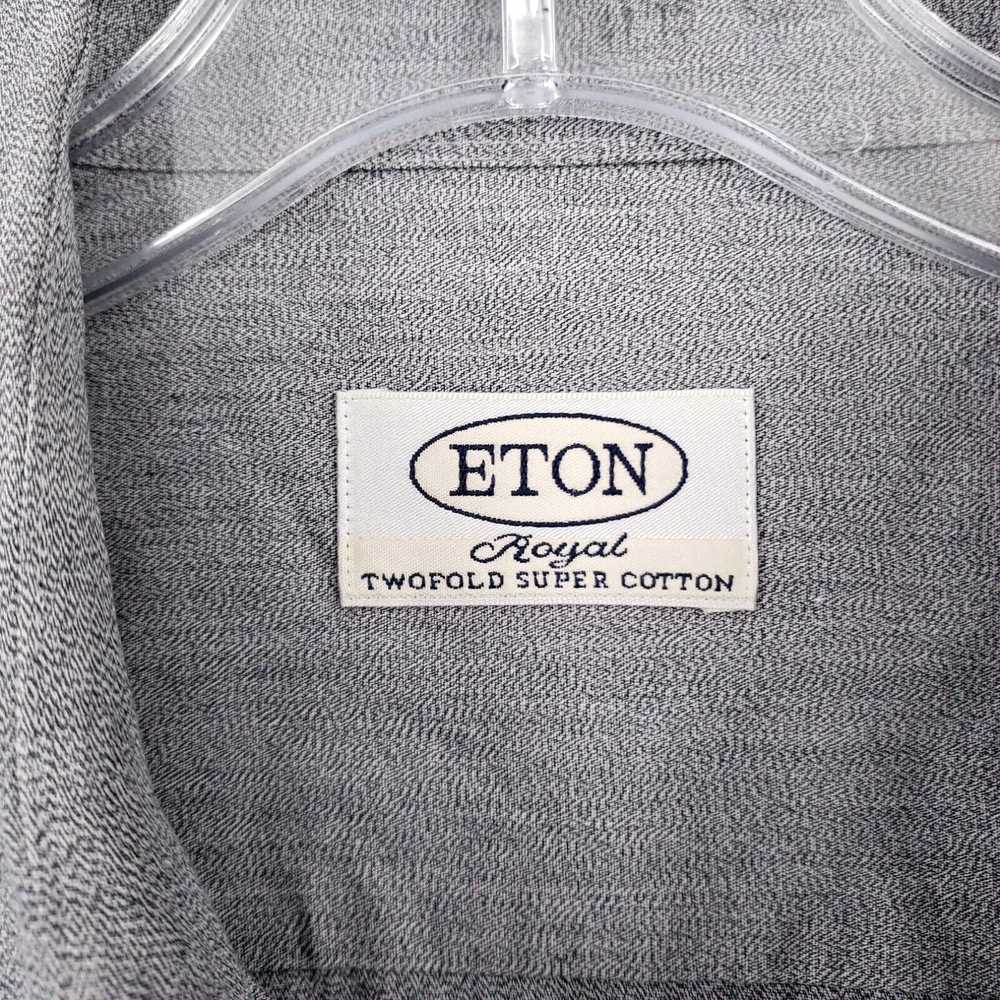 Eton Eton Royal Shirt Mens XL Button-Up Gray Long… - image 3