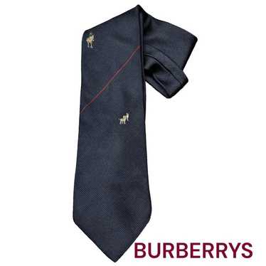 Vintage Burberry BURBERRYS silk tie with animal pr