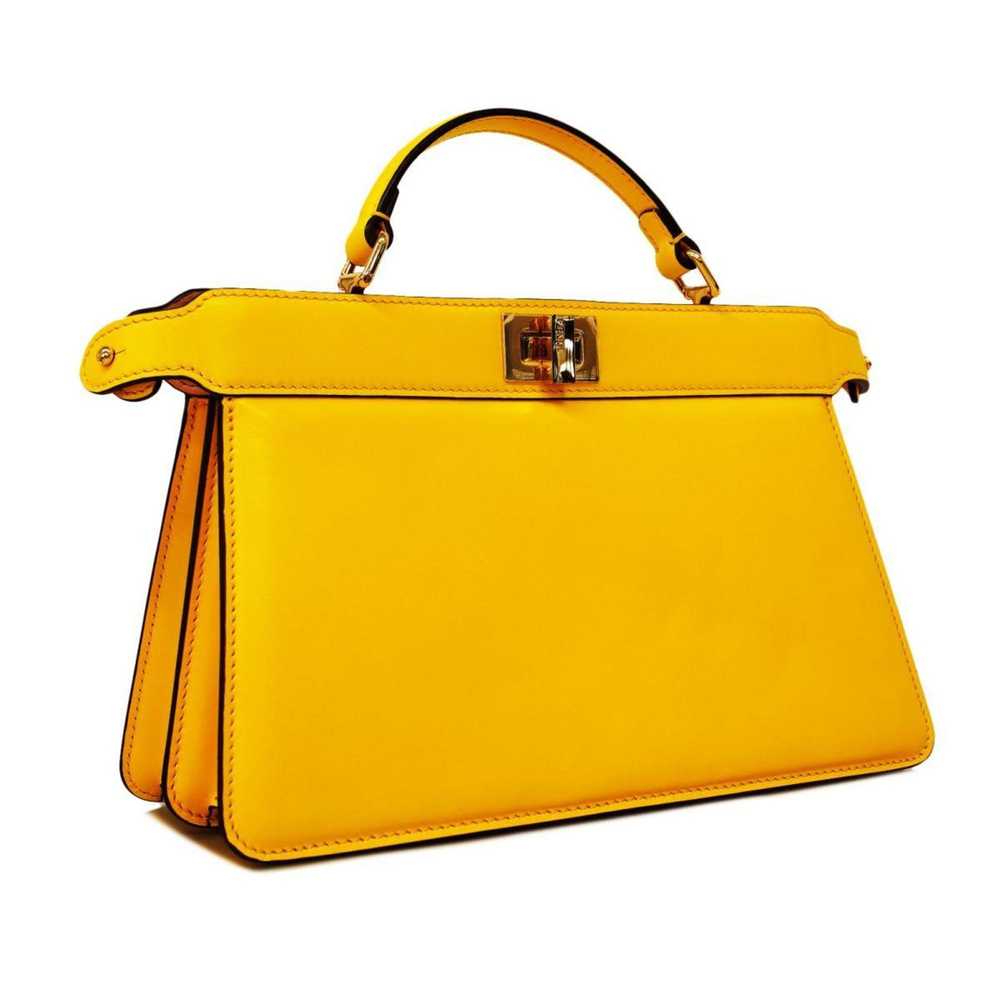 Fendi Fendi handbag peekaboo i see you leather ye… - image 2