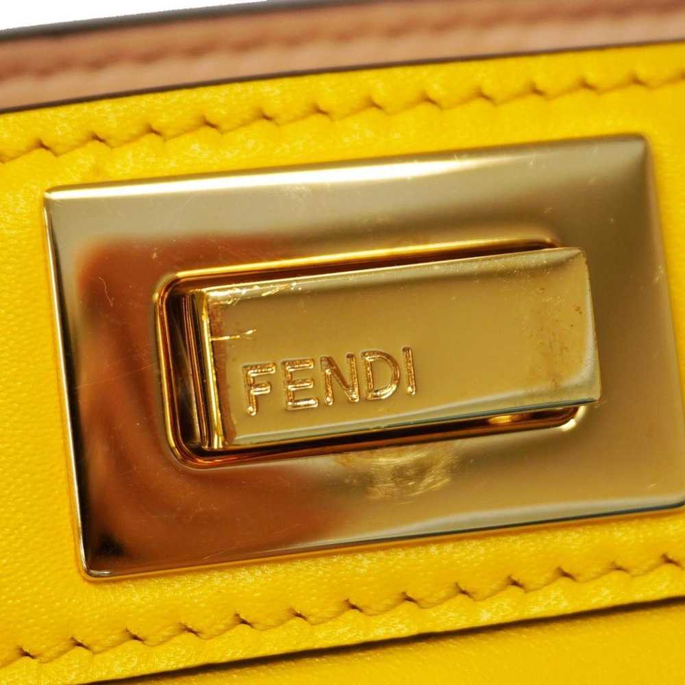 Fendi Fendi handbag peekaboo i see you leather ye… - image 7