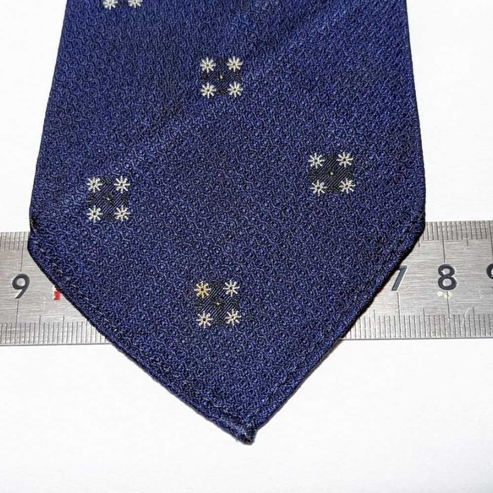 Special Sulka 40s US vintage blue silk tie - image 9