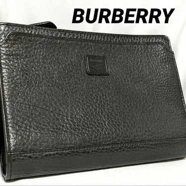 【Excellent Condition】Burberry Clutch Bag Leather … - image 1