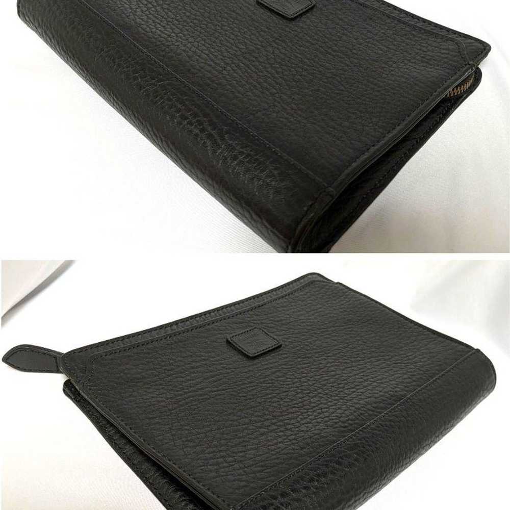 【Excellent Condition】Burberry Clutch Bag Leather … - image 5