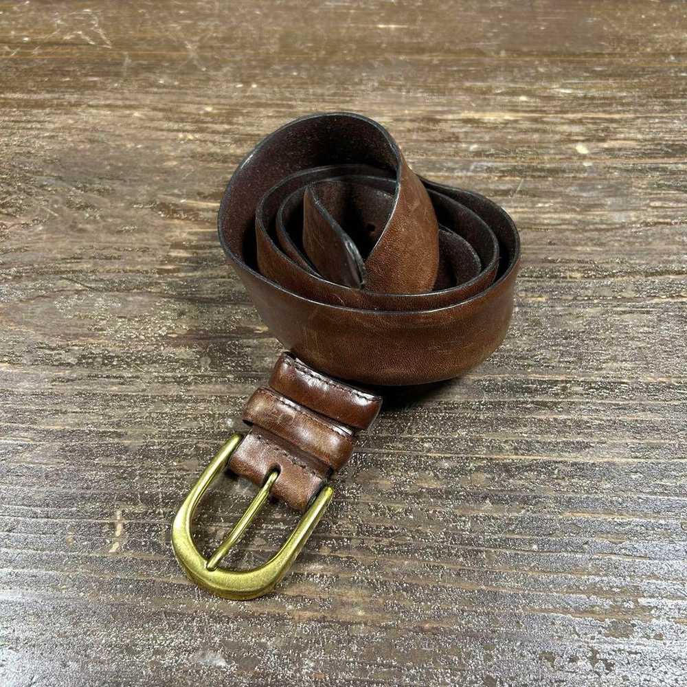 253 Claiborne genuine leather vintage belt size 40 - image 1