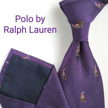 【Made in Italy】Polo by Ralph Lauren Tie Purple Po… - image 1