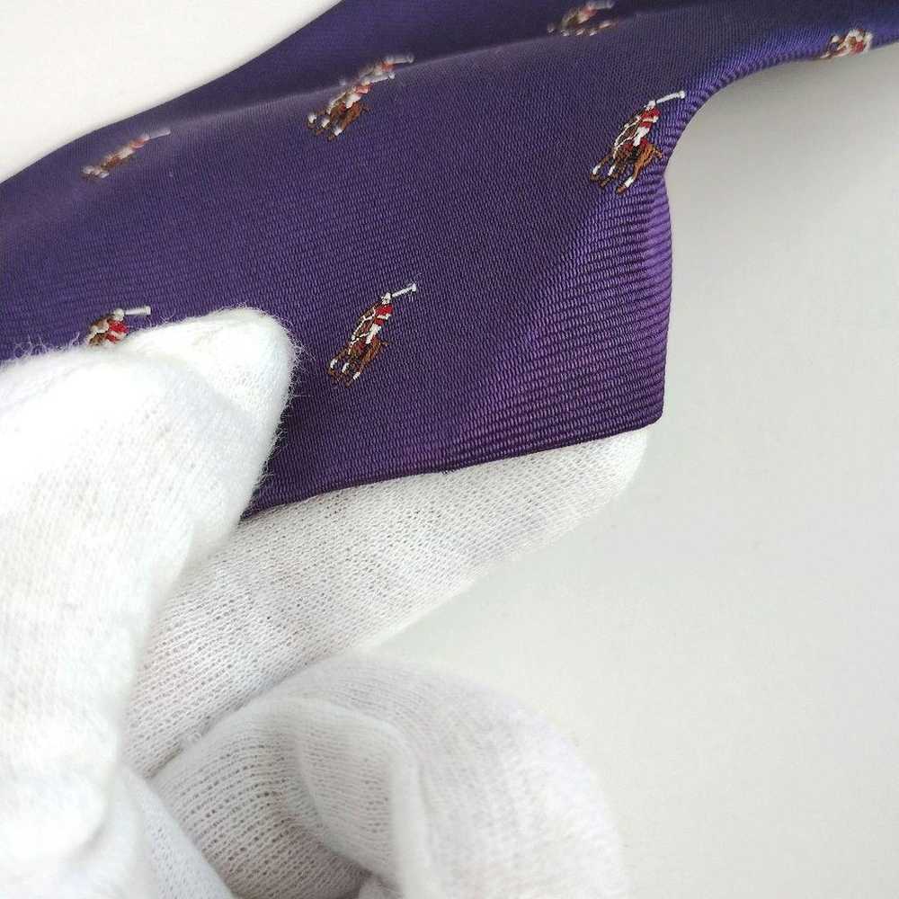 【Made in Italy】Polo by Ralph Lauren Tie Purple Po… - image 8