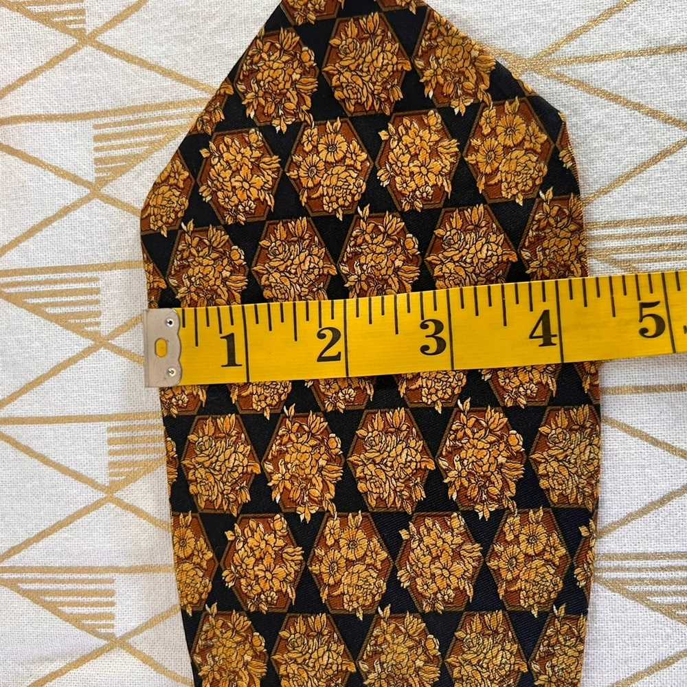 Yves Saint Laurent Vintage Floral 100% Silk Tie - image 7