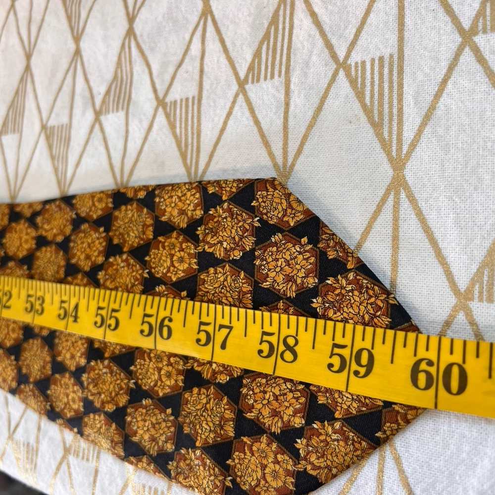 Yves Saint Laurent Vintage Floral 100% Silk Tie - image 8