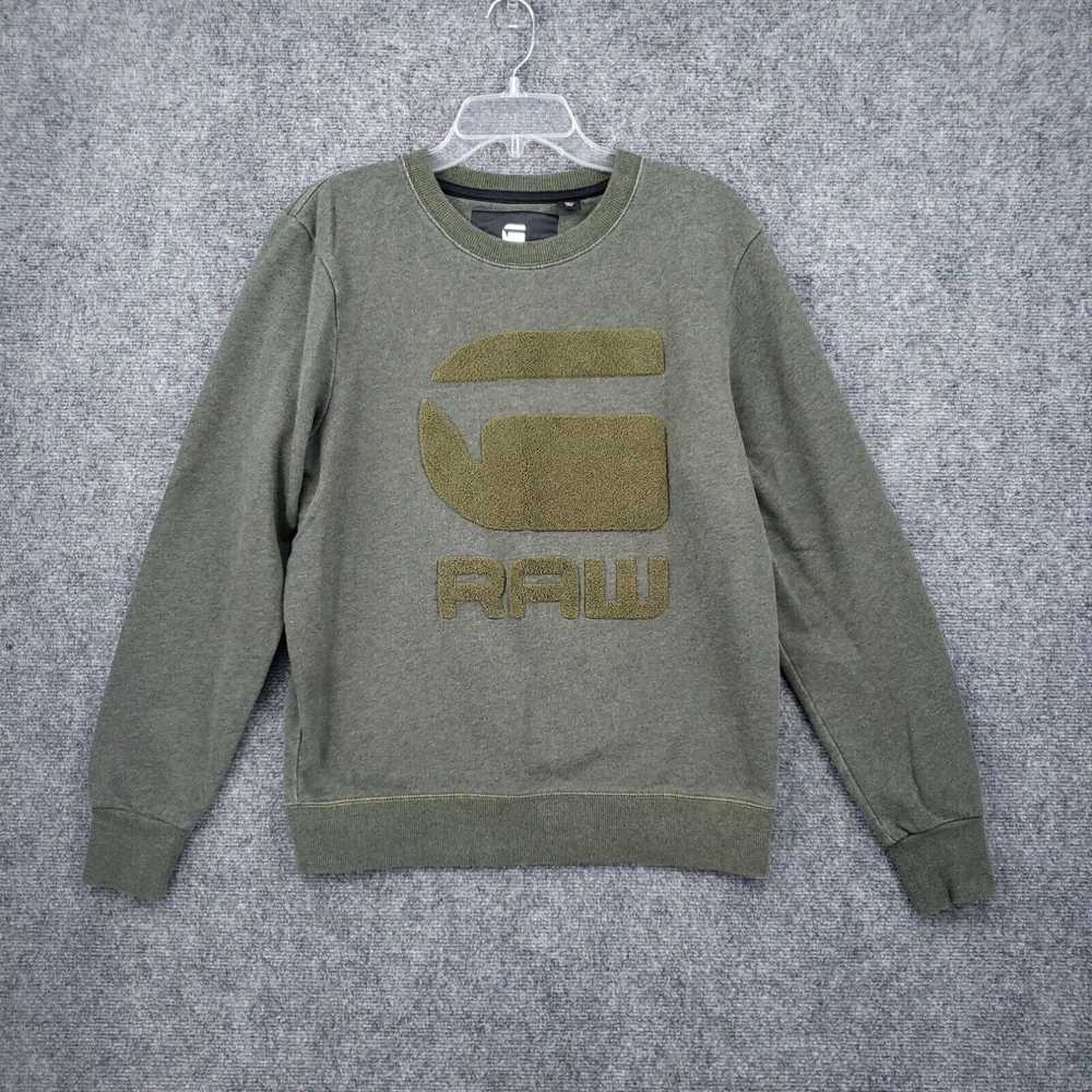 Vintage G Star Raw Sweater Mens M Medium Green Ju… - image 1