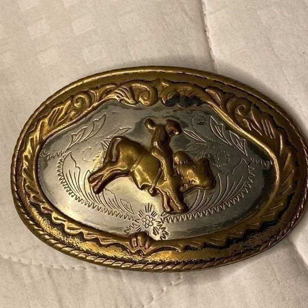 Vintage Nocona German Silver Bronco Western Belt … - image 3